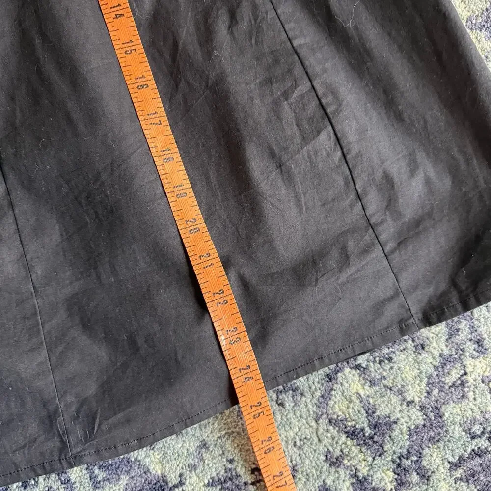 Seven Wonders Cotton Strapless Black Cocktail Dress Ruffled Top Preppy Summer - Picture 7 of 9